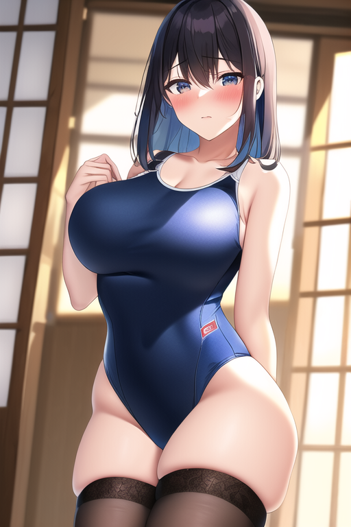 ニーハイとスクール水着