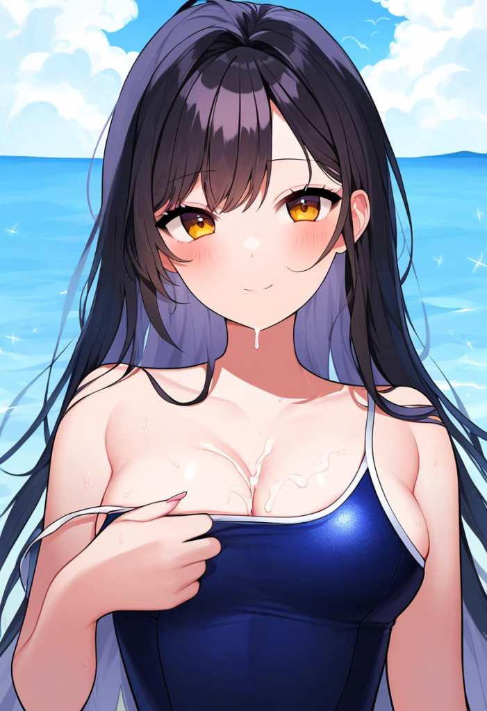 スクール水着でぶっかけられる女の子